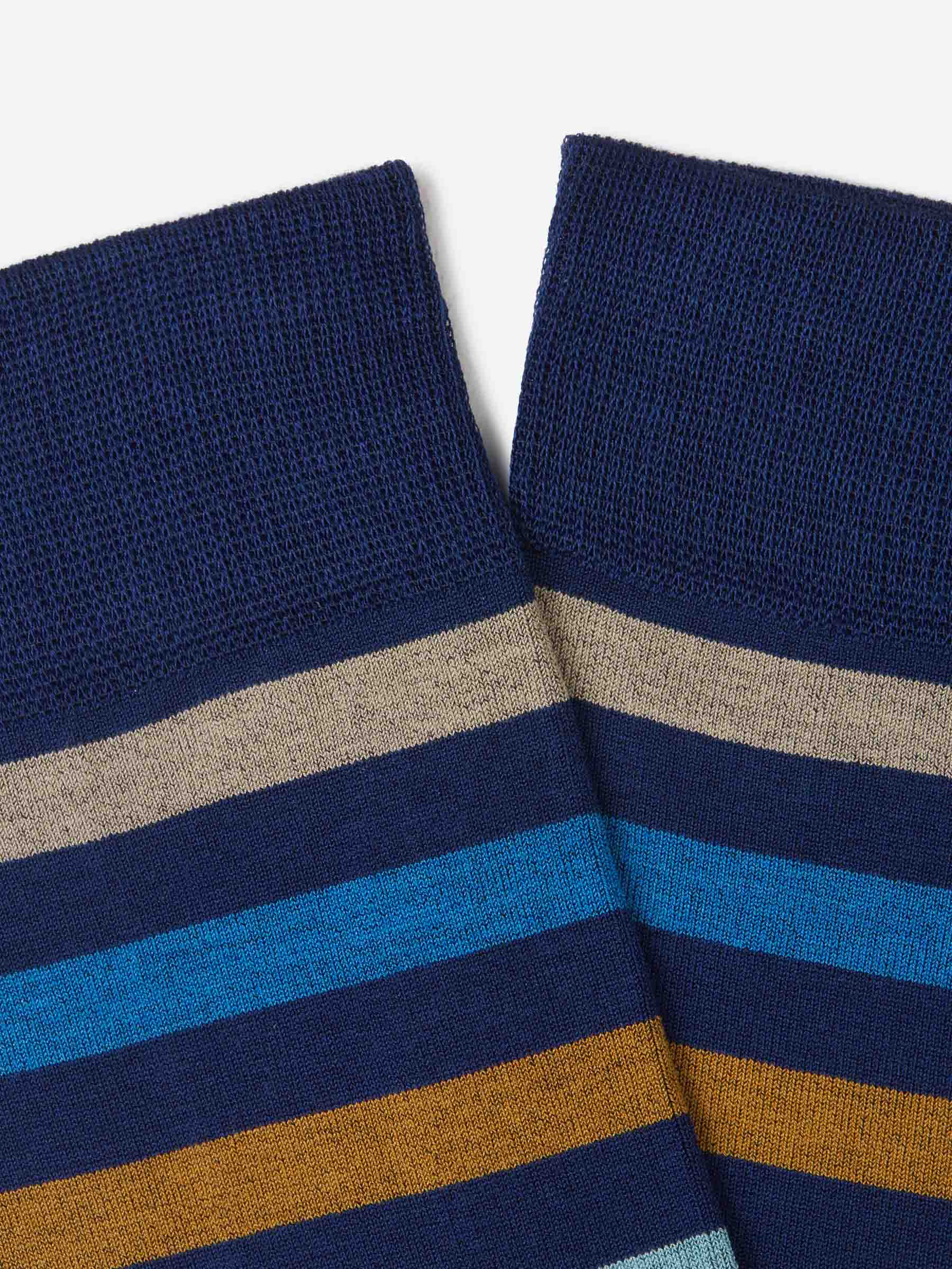 Gallo Hombre Barcelona Calcetines Motivo Rayas color Azul sku 642-000498 01 - Foto 2