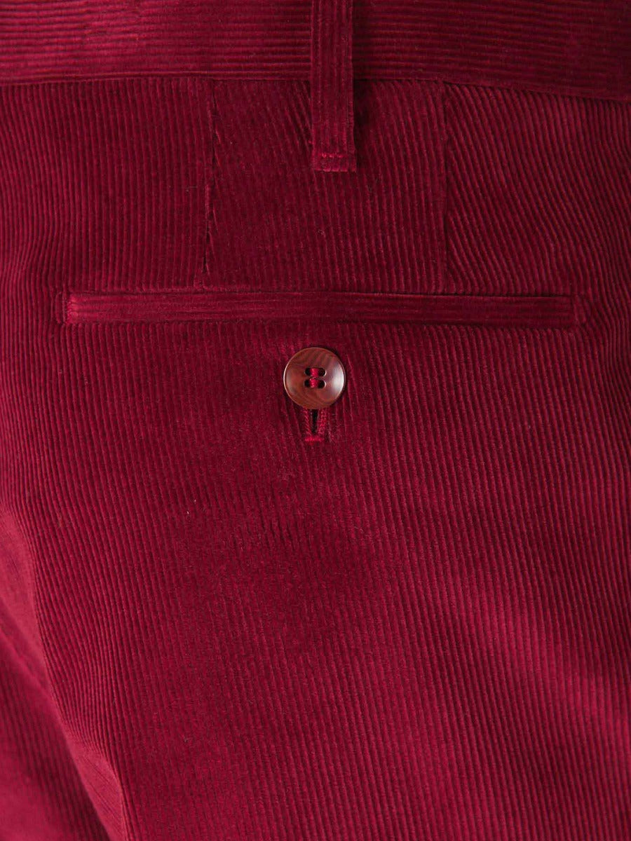 Santa Eulalia Hombre Barcelona Pantalones Pinzas Pana color Burdeos sku 521-002557 08 - Foto 4