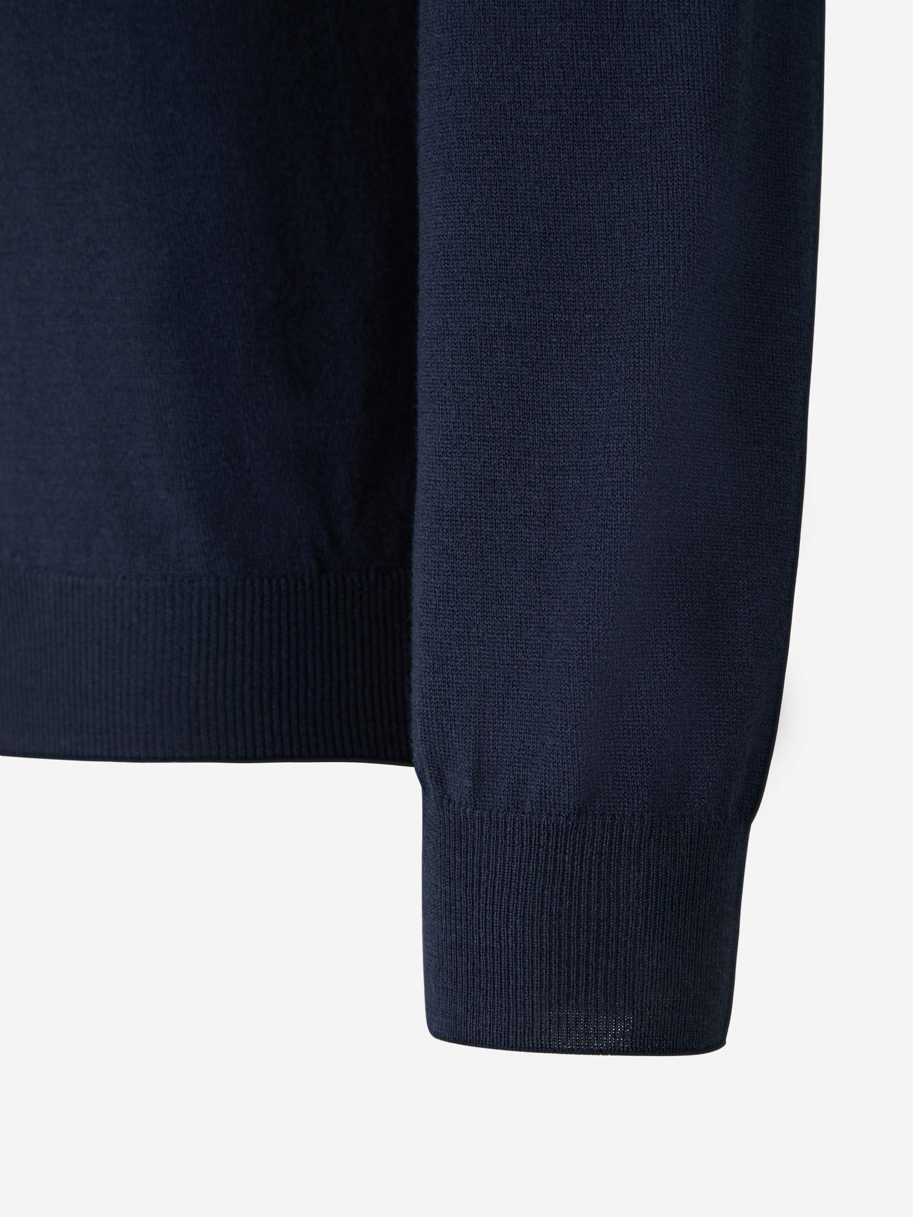 Zanone Hombre Barcelona Jersey Cuello Alto color Azul Cobalto sku 542-002132 04 - Foto 4