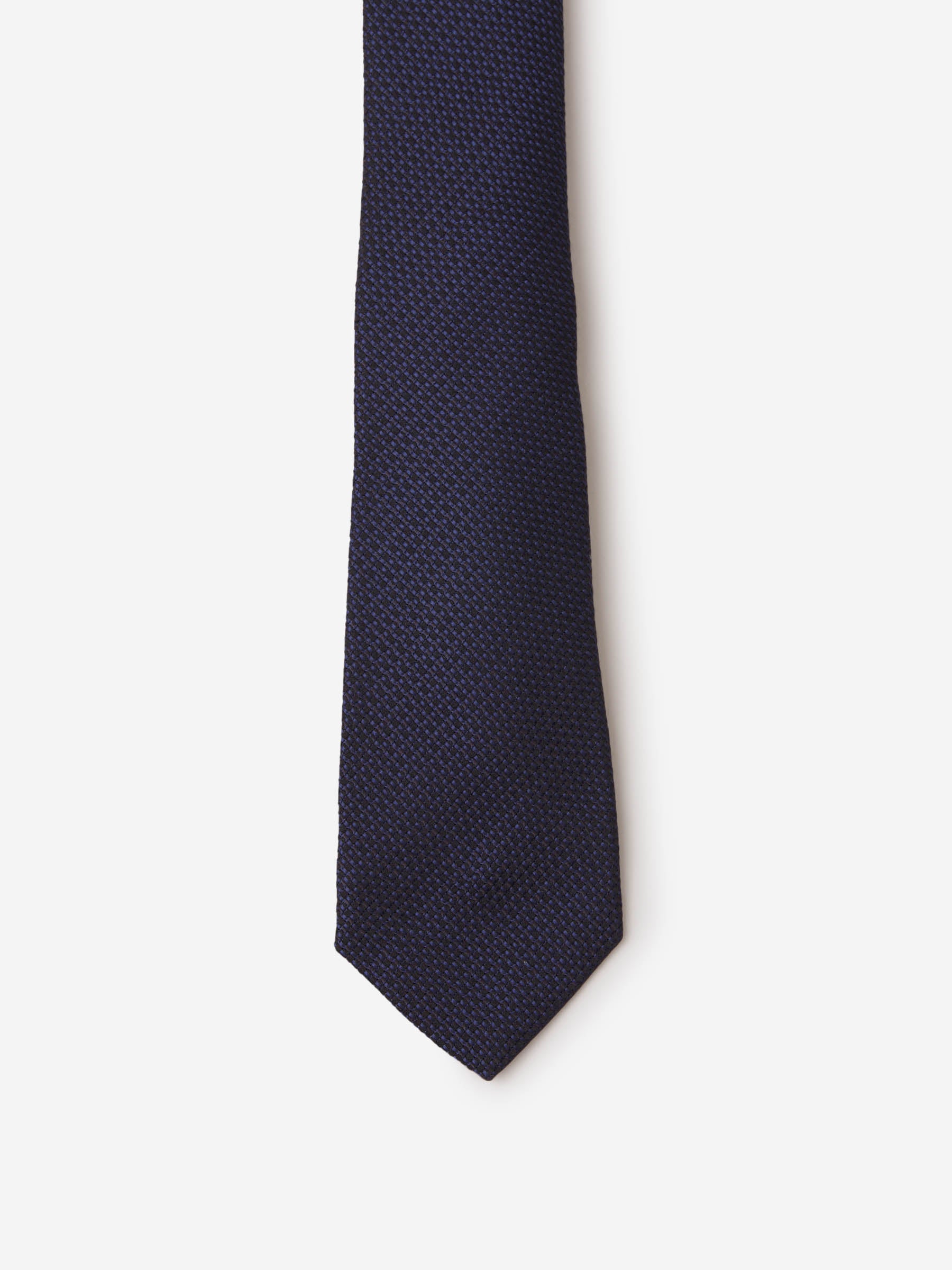 Kiton Hombre Barcelona Corbata Texturizada Lana Y Seda color Azul Noche sku 601-001136 02 - Foto 3