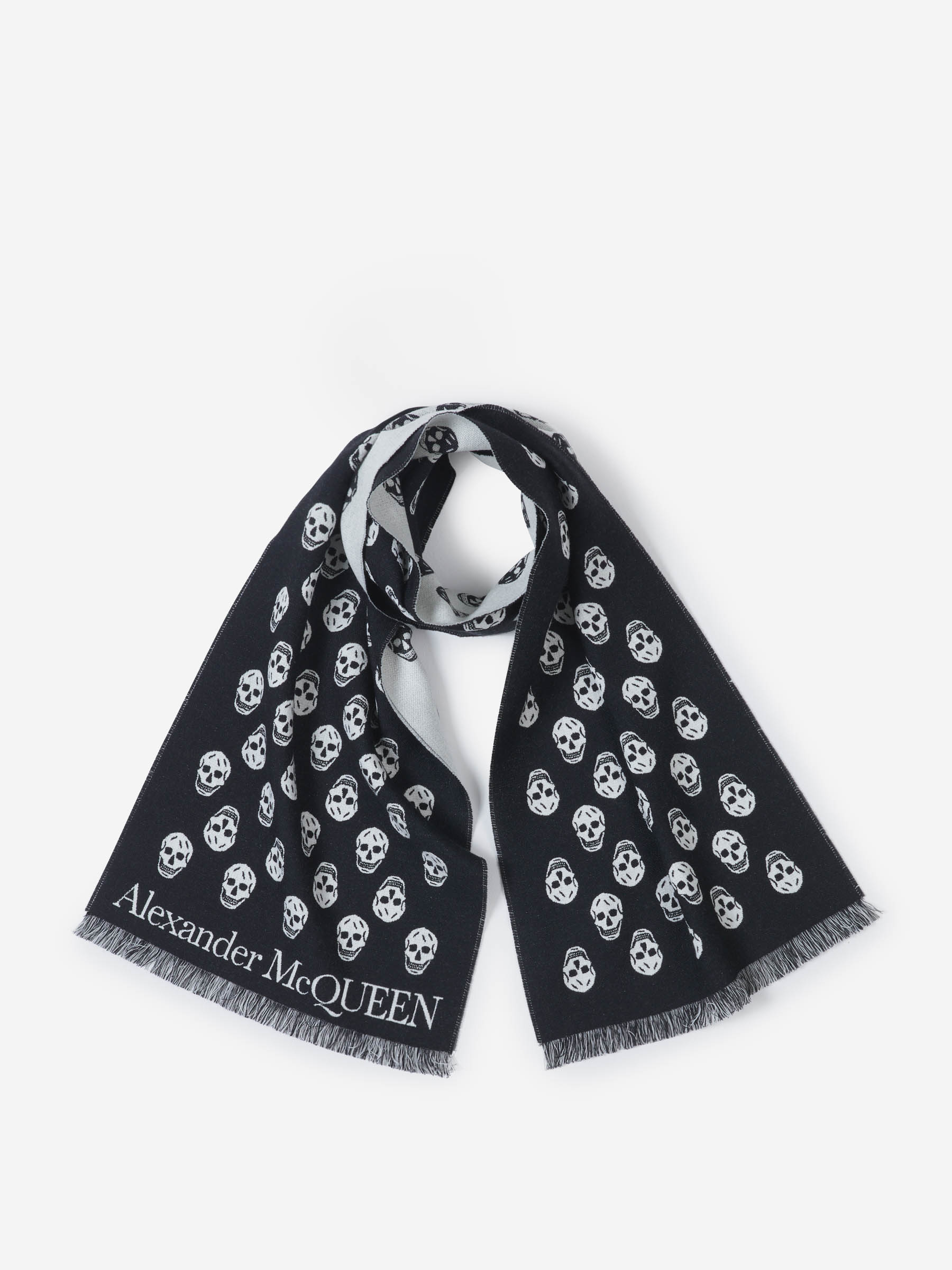 Sciarpa con teschio jacquard - Main Image