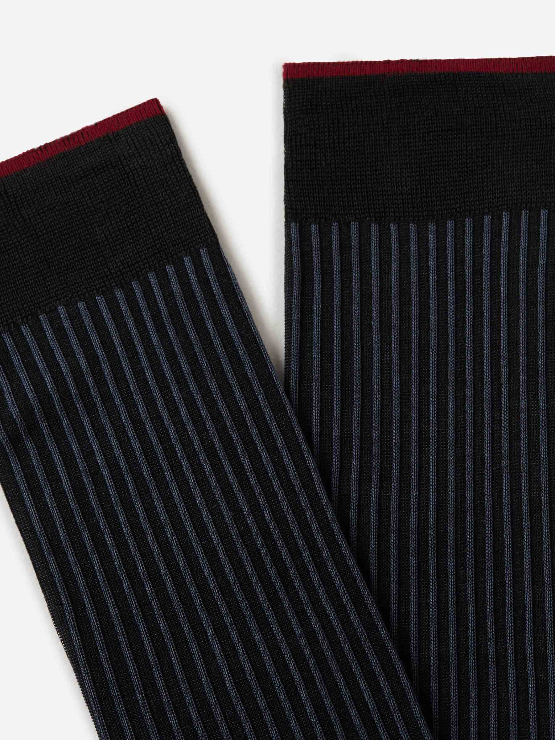 Gallo Hombre Barcelona Calcetines Motivo Rayas color Negro sku 642-000429 01 - Foto 2