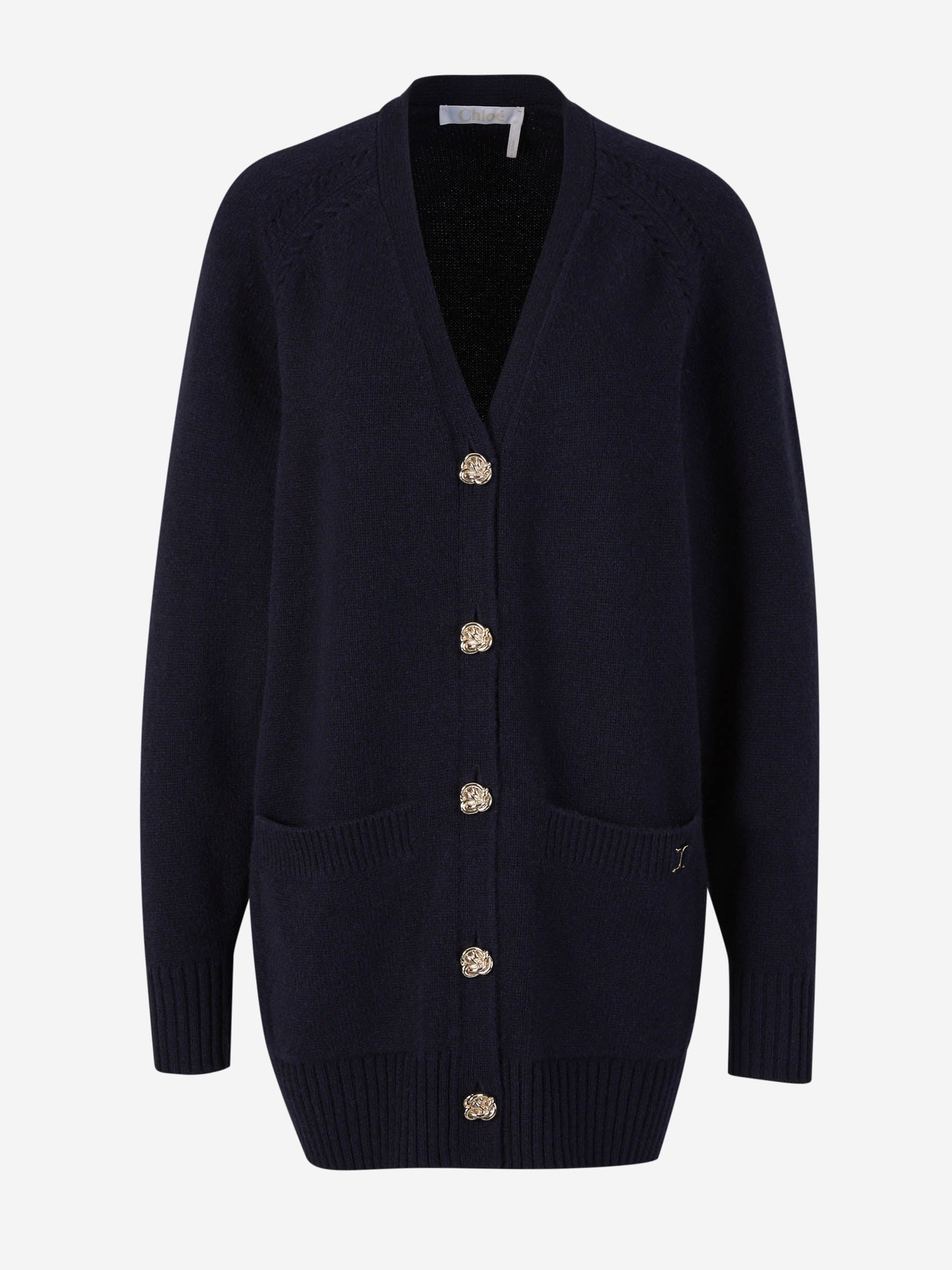 Chloe Buttons Cashmere Cardigan Mujer 713 000273