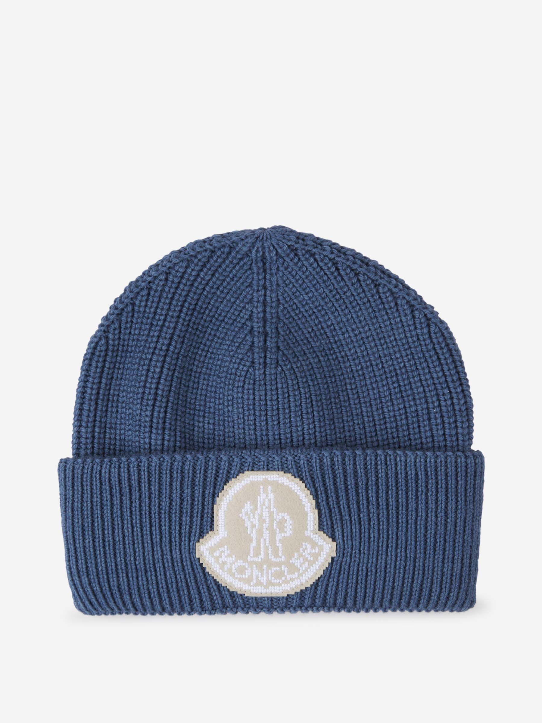 Moncler Hombre Barcelona Gorro Punto Logo color Azul sku 695-001522 02 - Foto 1