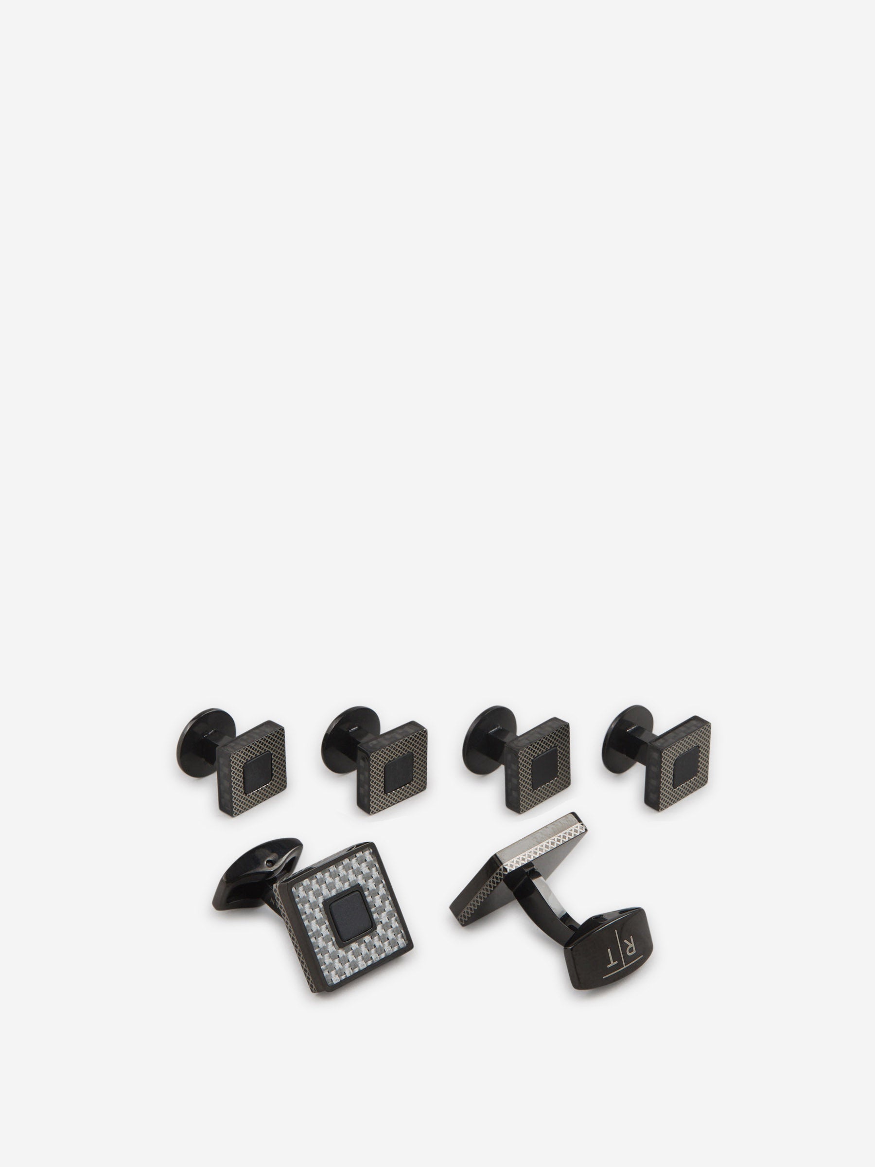 Tateossian Gemelos Set Carbon Ceramic color Negro sku 696-001002 01 - Foto 2