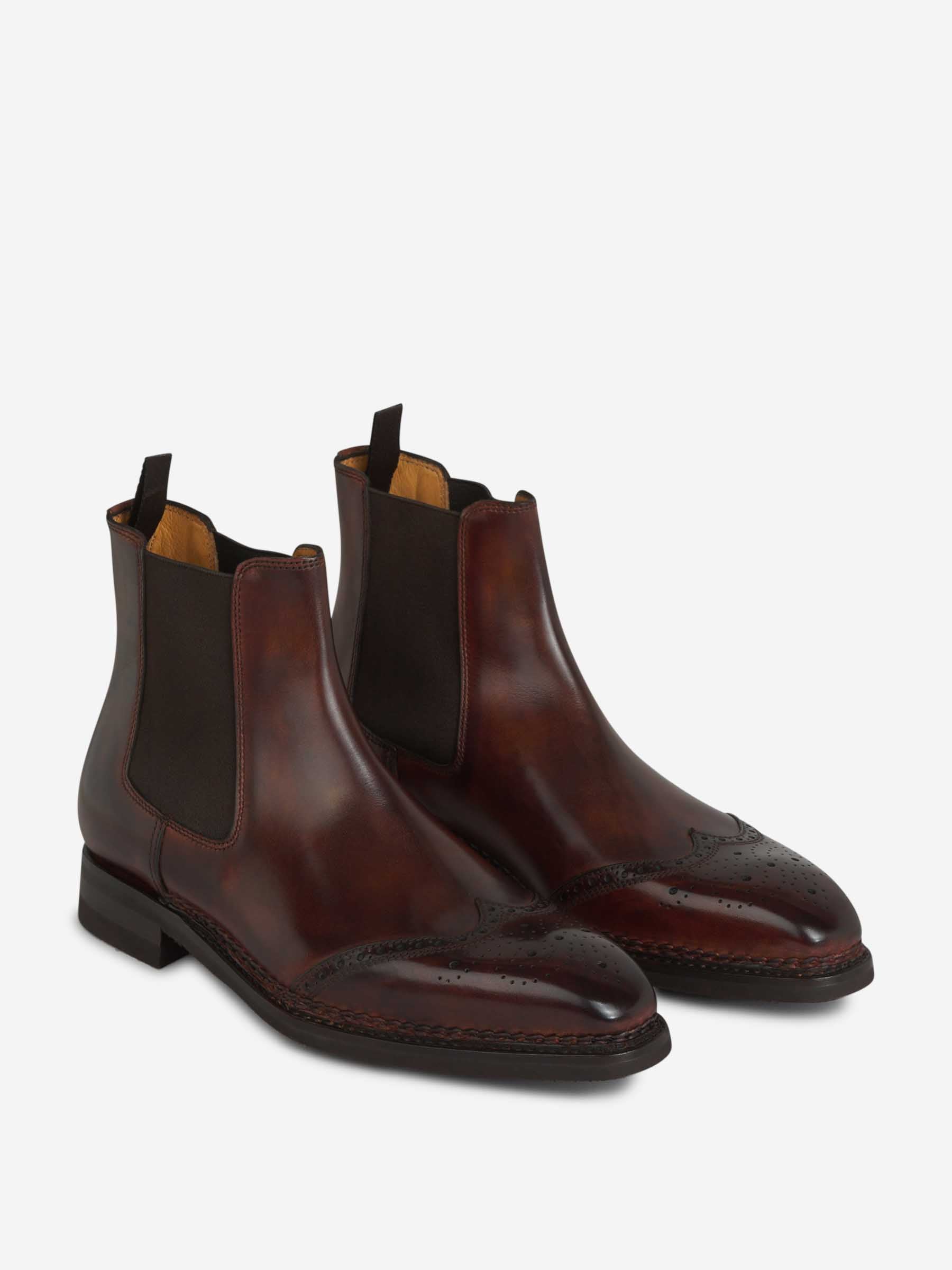 Bontoni Hombre Barcelona Zapatos Cavaliere Piel color Marrón Oscuro sku 611-004473 01 - Foto 2