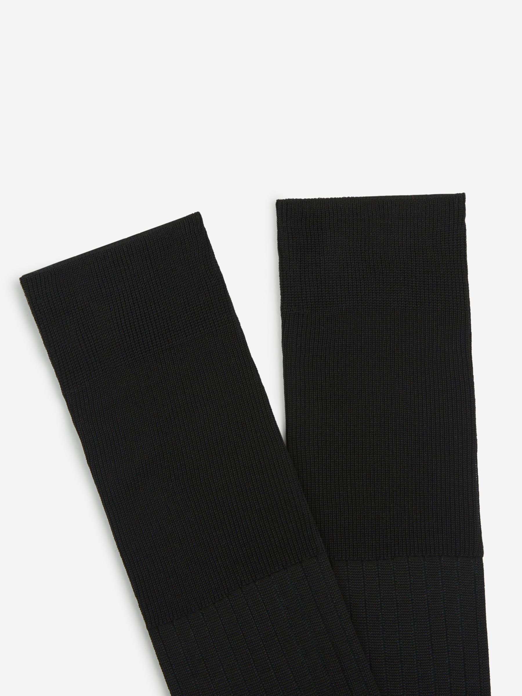 Bresciani Calcetines Canalé Dos Tonos color Negro sku 642-000224 03 - Foto 2