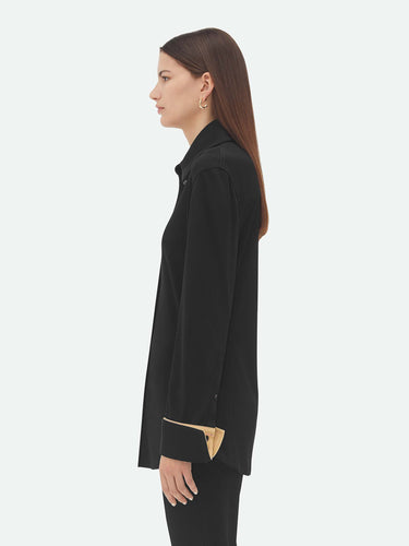 Bottega Veneta Mujer Barcelona Camisa Fluida Lisa color Negro sku 701-002163 01 - Foto 2