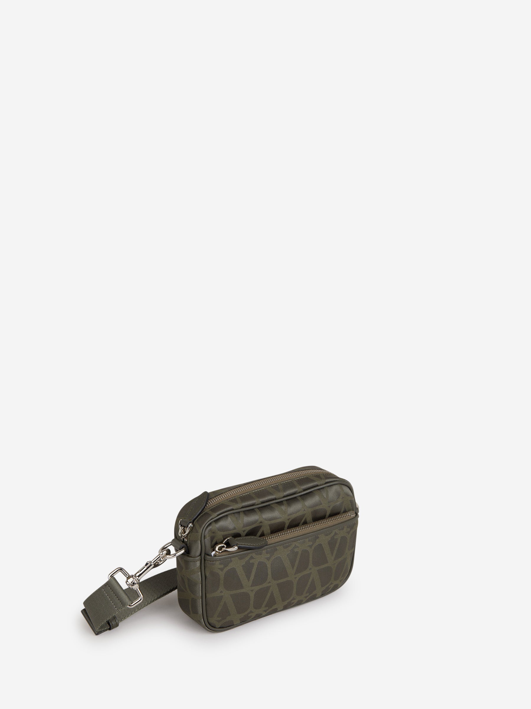 Valentino Garavani Bandolera Jacquard Logo color Verde Militar sku 692-001860 00 - Foto 2