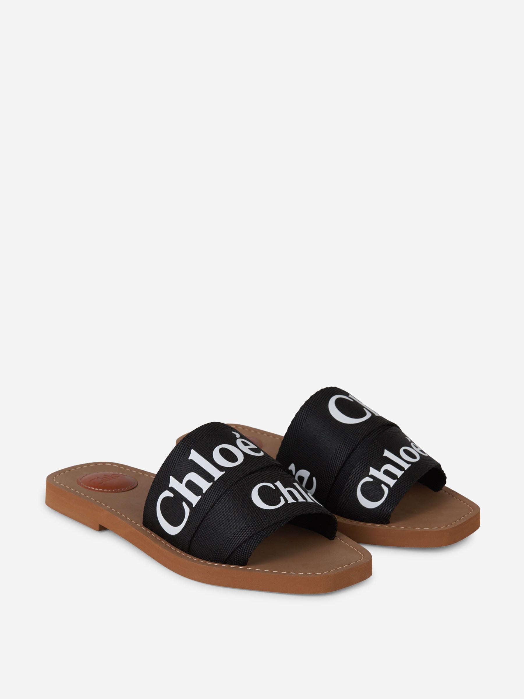 Chloé Mujer Barcelona Sandalias Woody Logo color Blanco y Negro sku 800-005402 01 - Foto 2