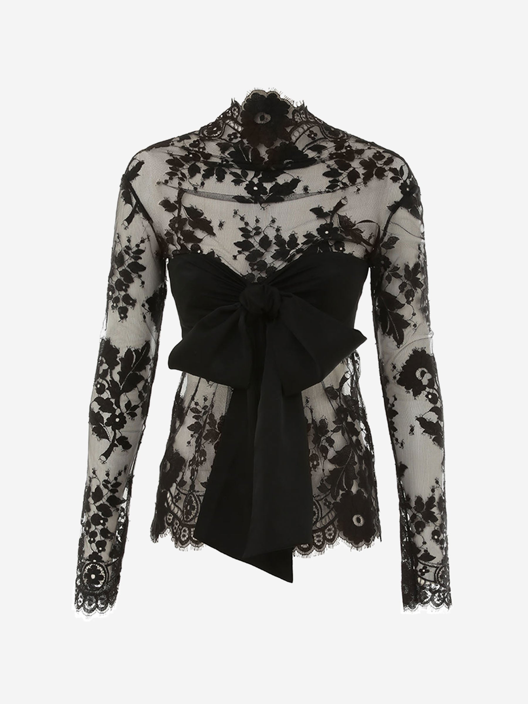 Zimmermann Mujer Barcelona Blusa Encaje Lazo color Negro sku 701-002149 00 - Foto 1