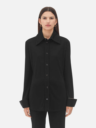 Bottega Veneta Mujer Barcelona Camisa Fluida Lisa color Negro sku 701-002163 01 - Foto 1