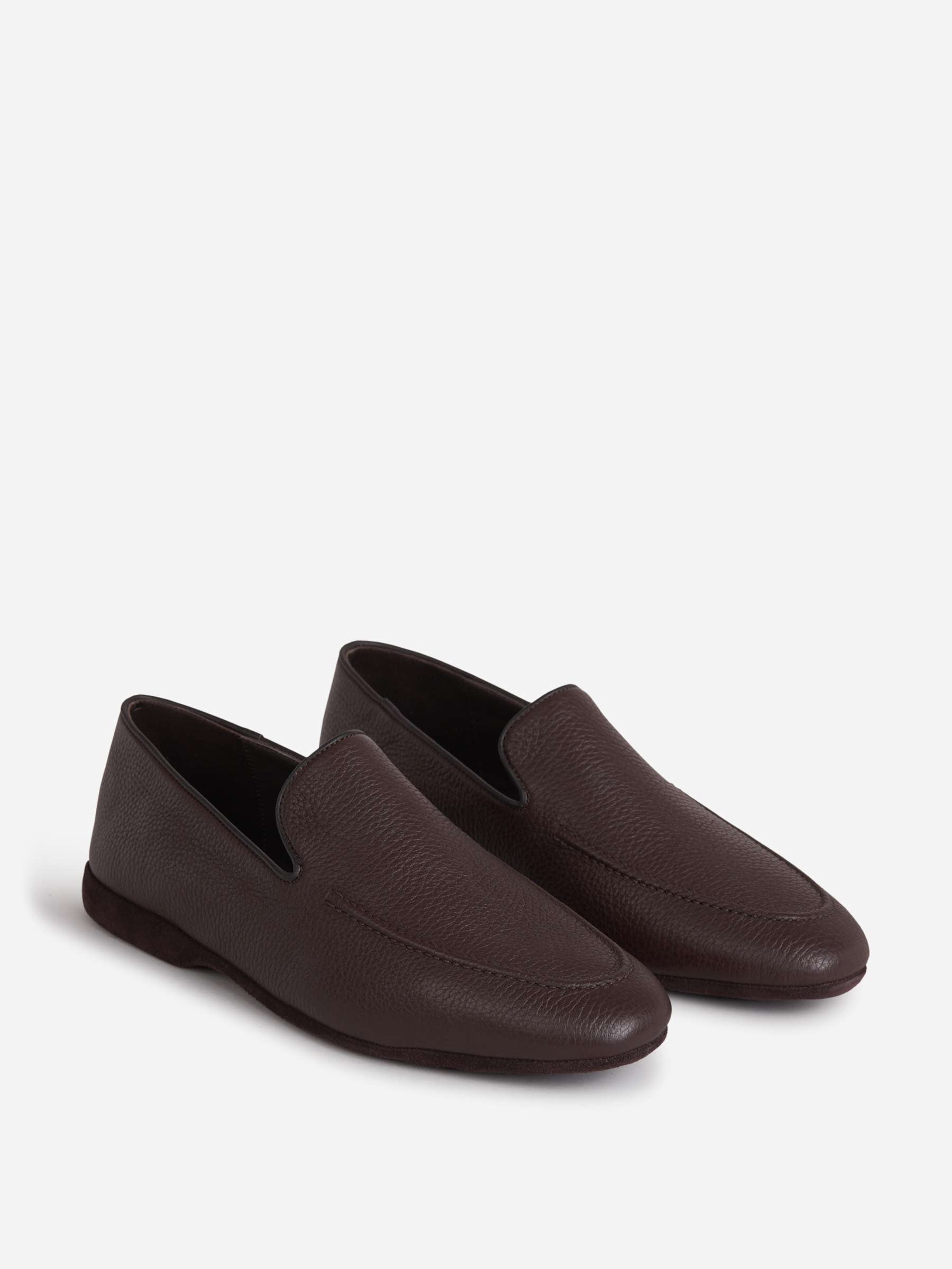 Santa Eulalia Hombre Barcelona Zapatillas Homewear Piel color Marrón Oscuro sku 612-000066 01 - Foto 2
