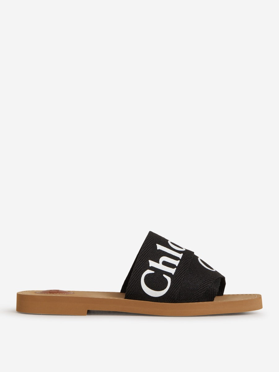 Chloé Mujer Barcelona Sandalias Woody Logo color Blanco y Negro sku 800-005402 01 - Foto 1