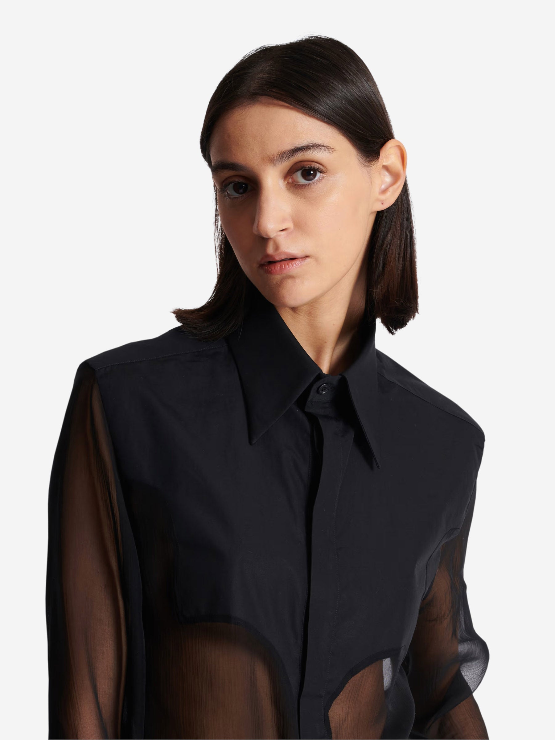 Balmain – Western Silk Blouse Mujer 701-002168 01