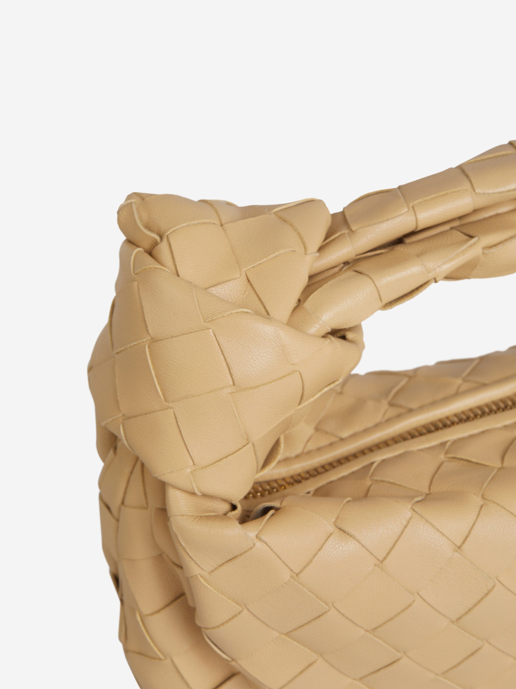 【関税&送料込】Bottega Veneta Jodie Mini Bottega Veneta - Mini Jodie Black Woven Leather Chain Bag