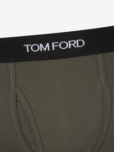 Tom Ford Hombre Barcelona Boxer Algodón Logo color Verde Militar sku 652-000099 04 - Foto 3