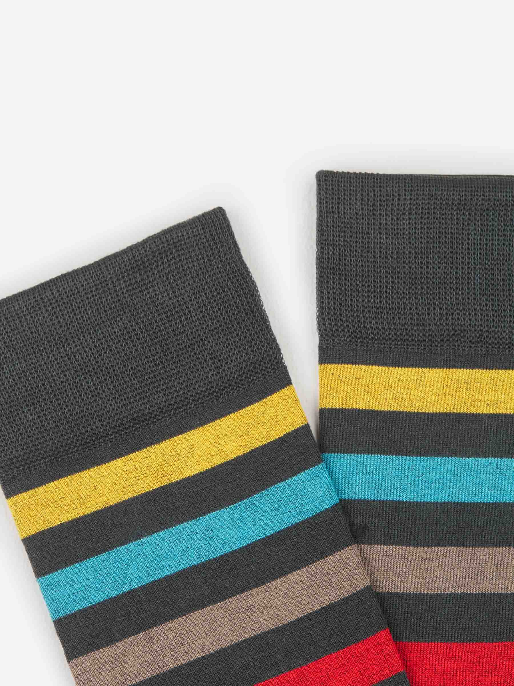 Gallo Hombre Barcelona Calcetines Rayas Multicolor color Verde Oscuro sku 642-000432 02 - Foto 2