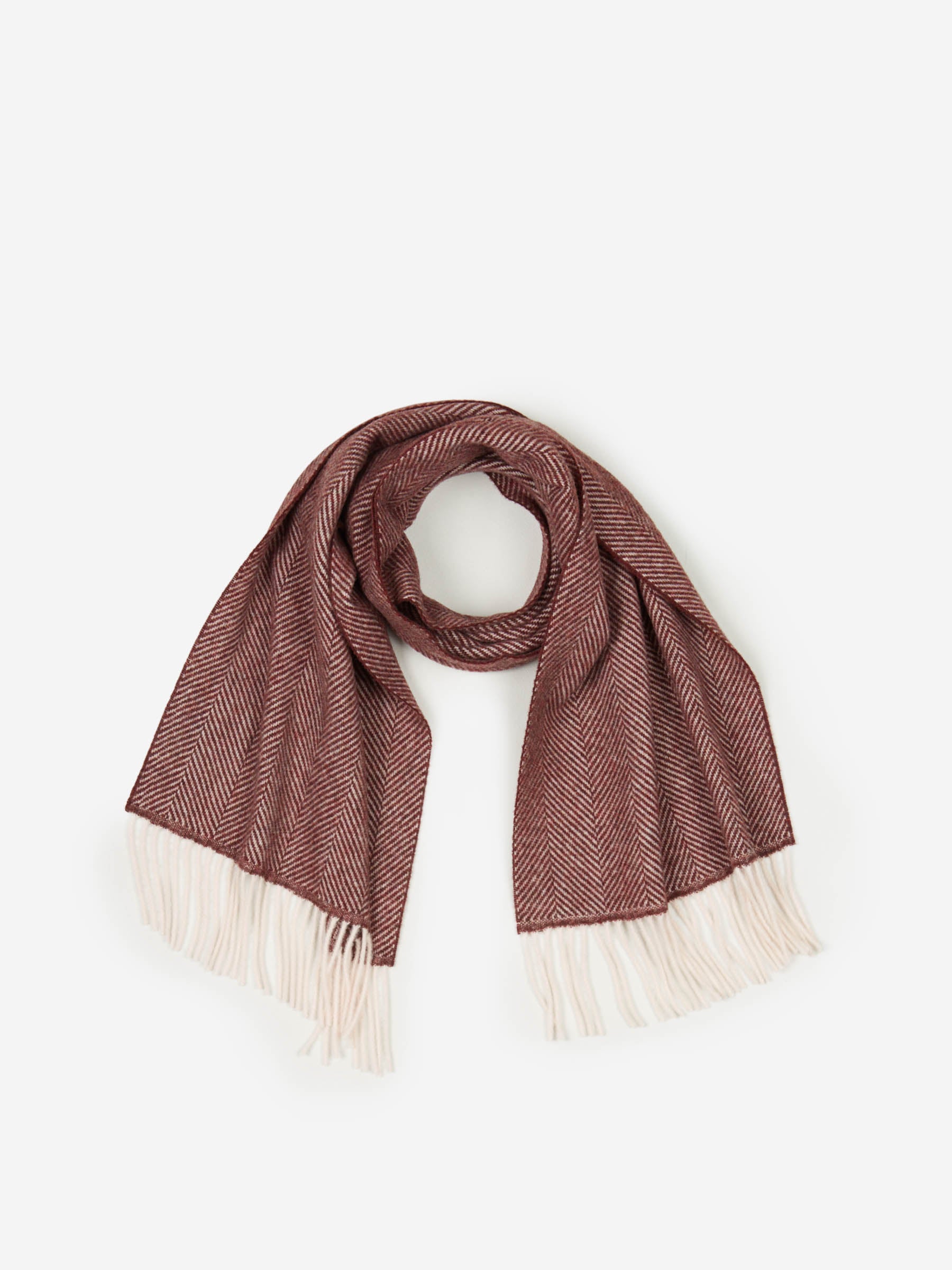 Santa Eulalia Hombre Barcelona Bufanda Espiga Lana color Burdeos sku 630-001244 05 - Foto 1