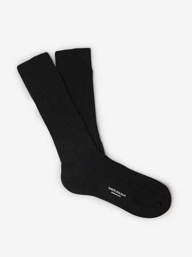 Santa Eulalia Hombre Barcelona Calcetines Largos Canalé color Negro sku 641-000123 02 - Foto 1