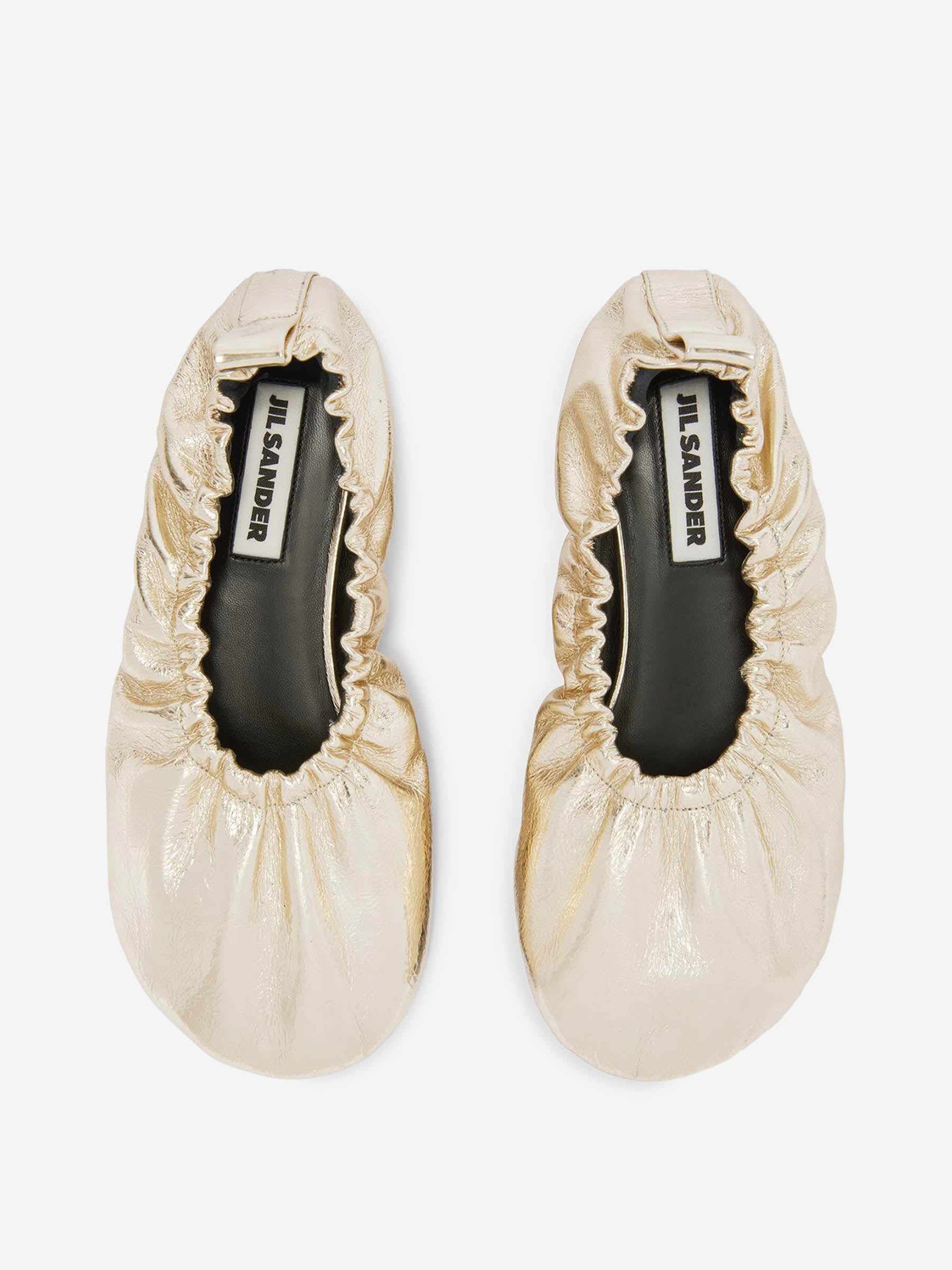 Jil Sander – Gathered Leather Ballerinas Mujer 800-005394 01