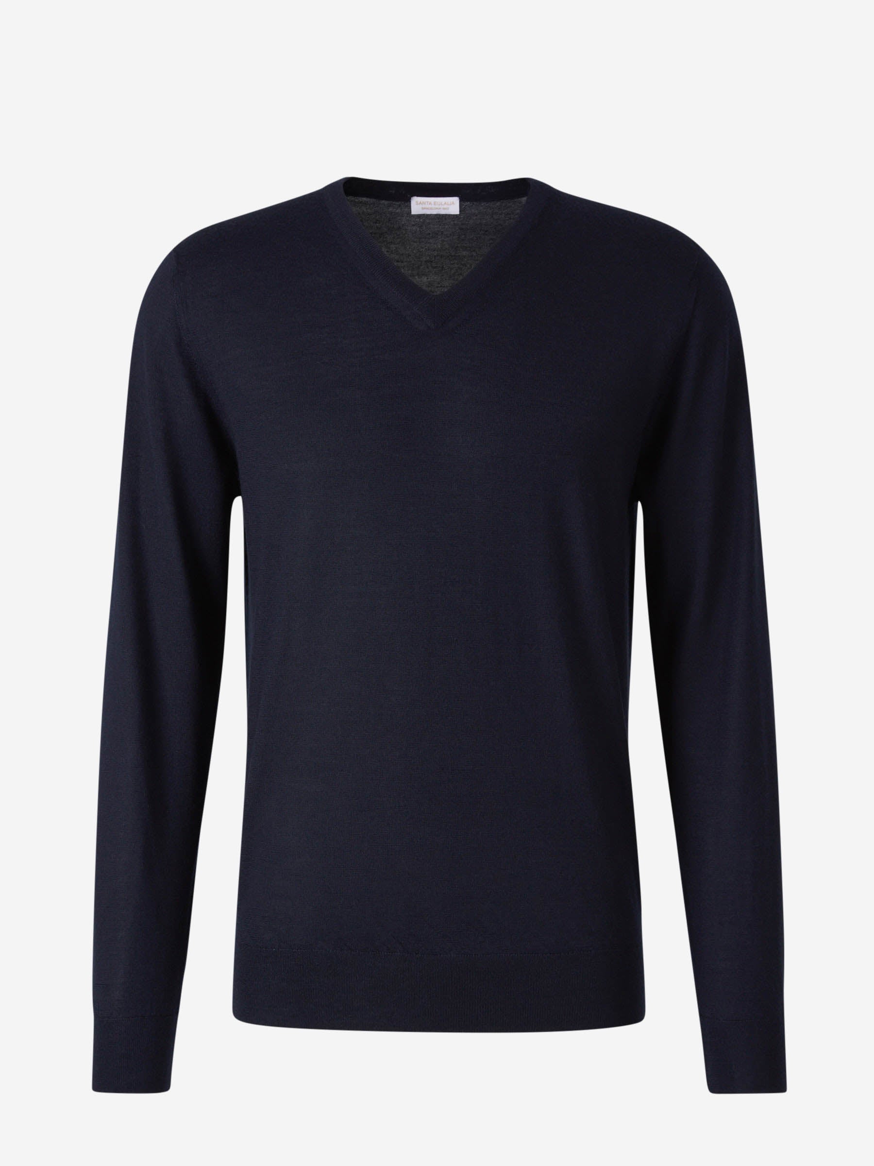 Santa Eulalia Hombre Barcelona Jersey Pico Cashmere color Azul Denim Oscuro sku 542-002425 04 - Foto 1