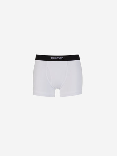 Tom Ford Hombre Barcelona Boxer Algodón Logo color Blanco sku 652-000099 03 - Foto 1