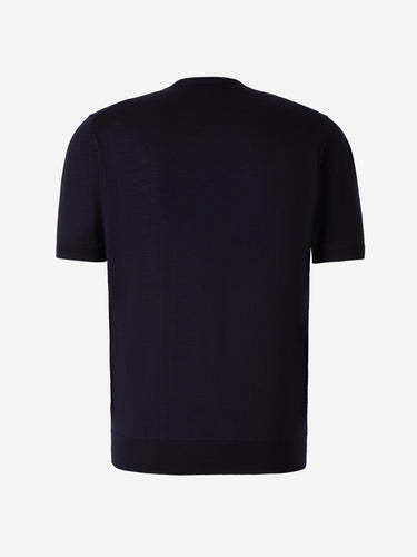 Colombo Hombre Barcelona Camiseta Cashmere Y Seda color Azul Noche sku 553-003208 02 - Foto 2