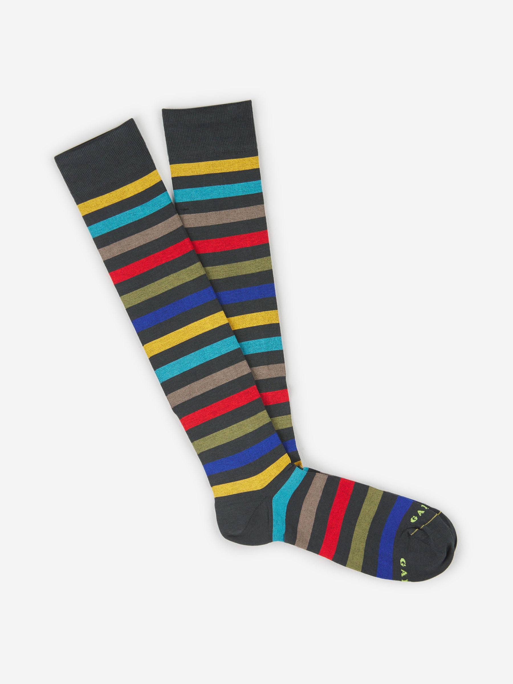 Gallo Hombre Barcelona Calcetines Rayas Multicolor color Verde Oscuro sku 642-000432 02 - Foto 1