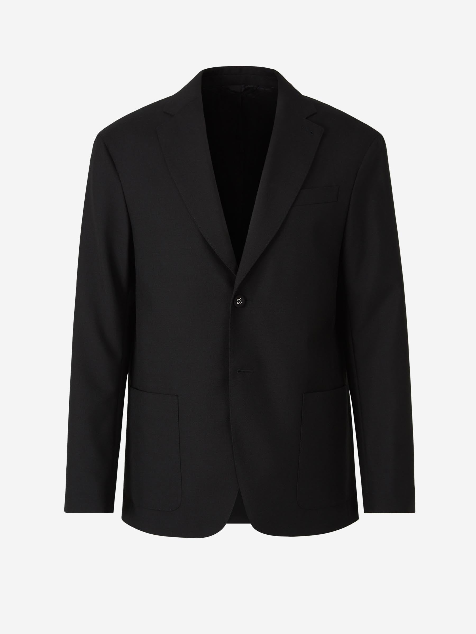 Officine Générale Hombre Barcelona Americana Lisa Lana color Negro sku 301-000242 01 - Foto 2