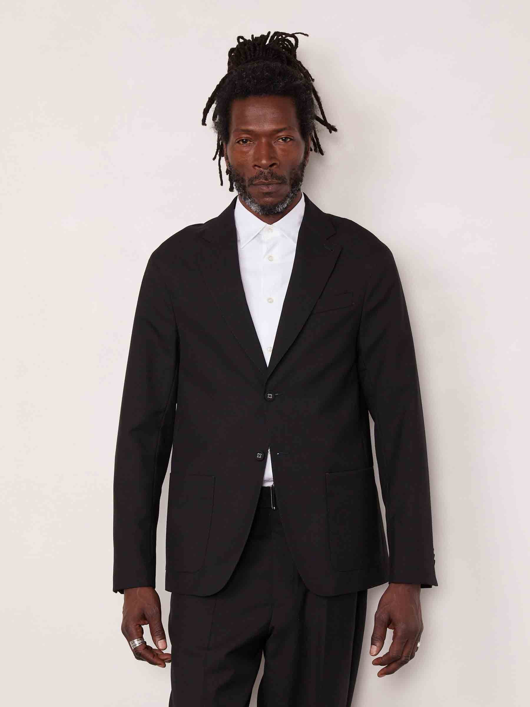 Officine Générale Hombre Barcelona Americana Lisa Lana color Negro sku 301-000242 01 - Foto 1