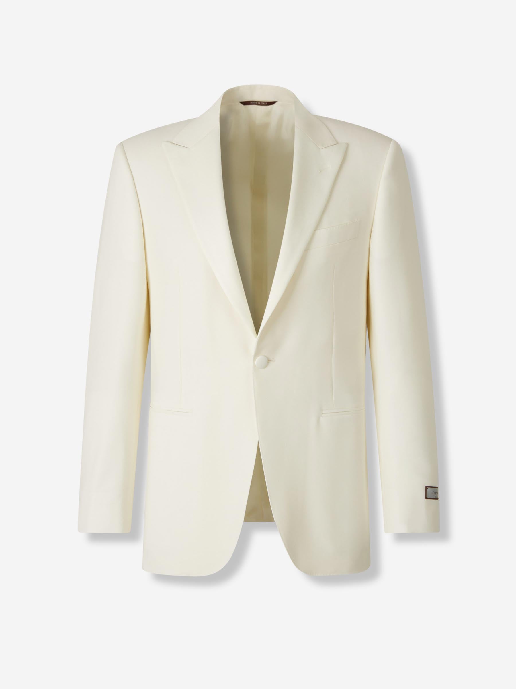 Canali Hombre Barcelona Americana Recta Lana color Blanco sku 301-000247 01 - Foto 1