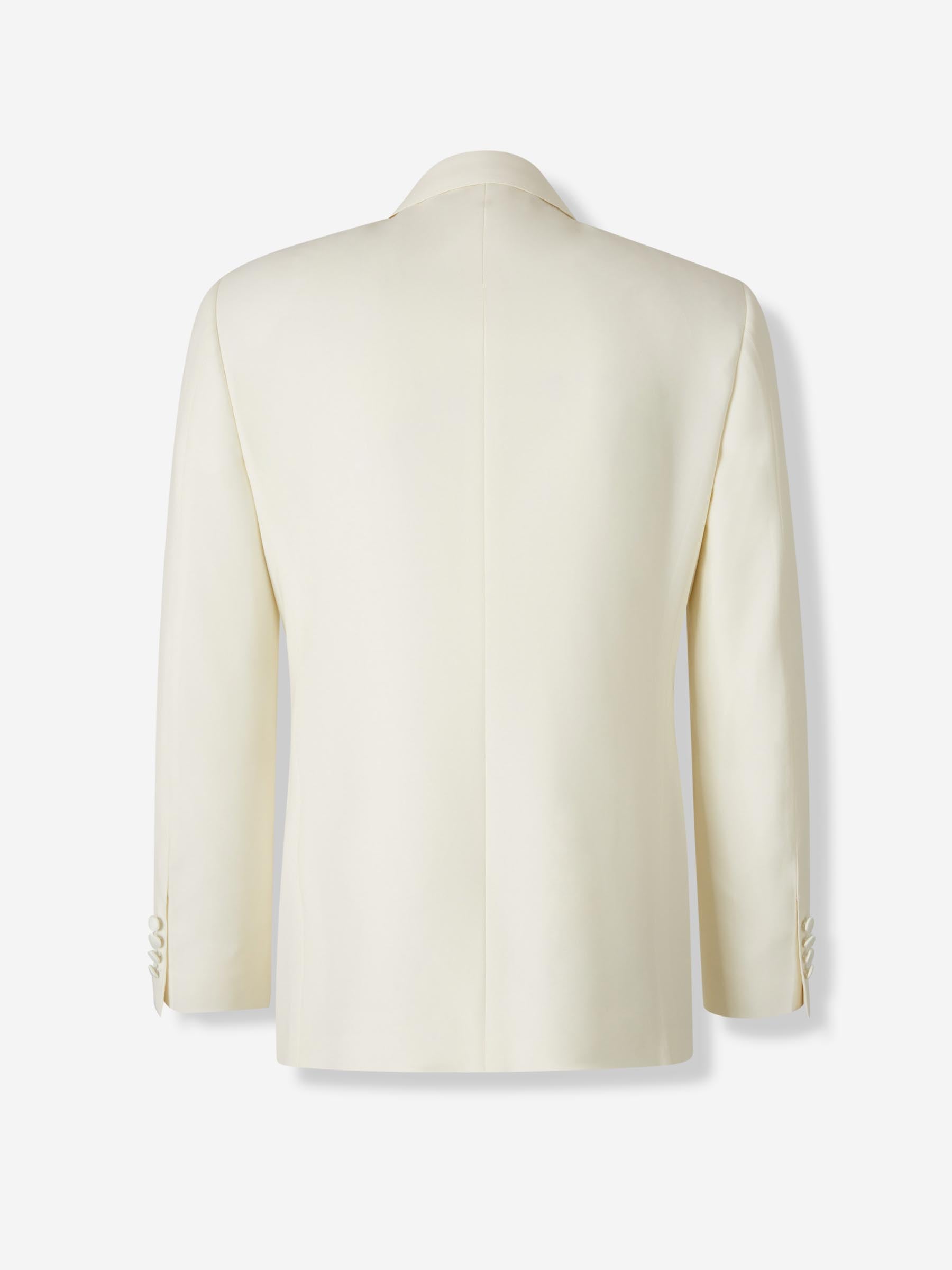 Canali Hombre Barcelona Americana Recta Lana color Blanco sku 301-000247 01 - Foto 2