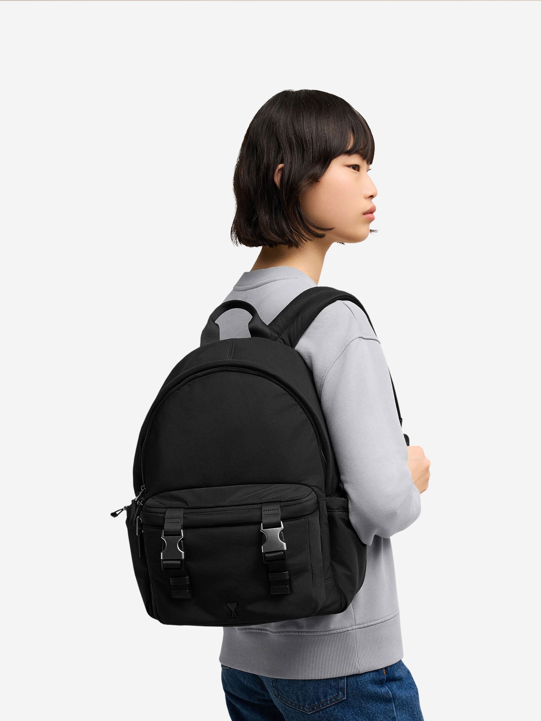 Ami Paris – Logo Nylon Backpack Hombre 692-001884 01
