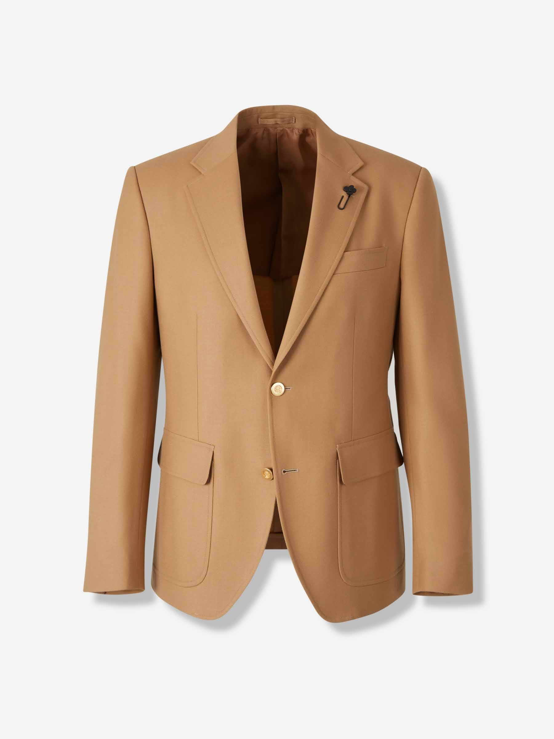 Lardini Hombre Barcelona Americana Recta Lana color Camel sku 302-003606 01 - Foto 1