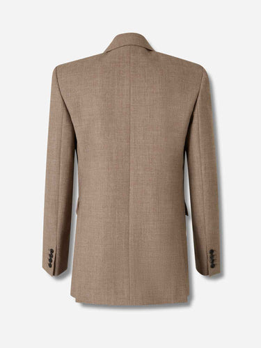 Saint Laurent Hombre Barcelona Americana Cruzada Lana color Beige sku 302-003621 01 - Foto 2