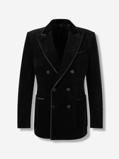 Tom Ford Hombre Barcelona Americana Cruzada Terciopelo color Negro sku 302-003625 01 - Foto 1