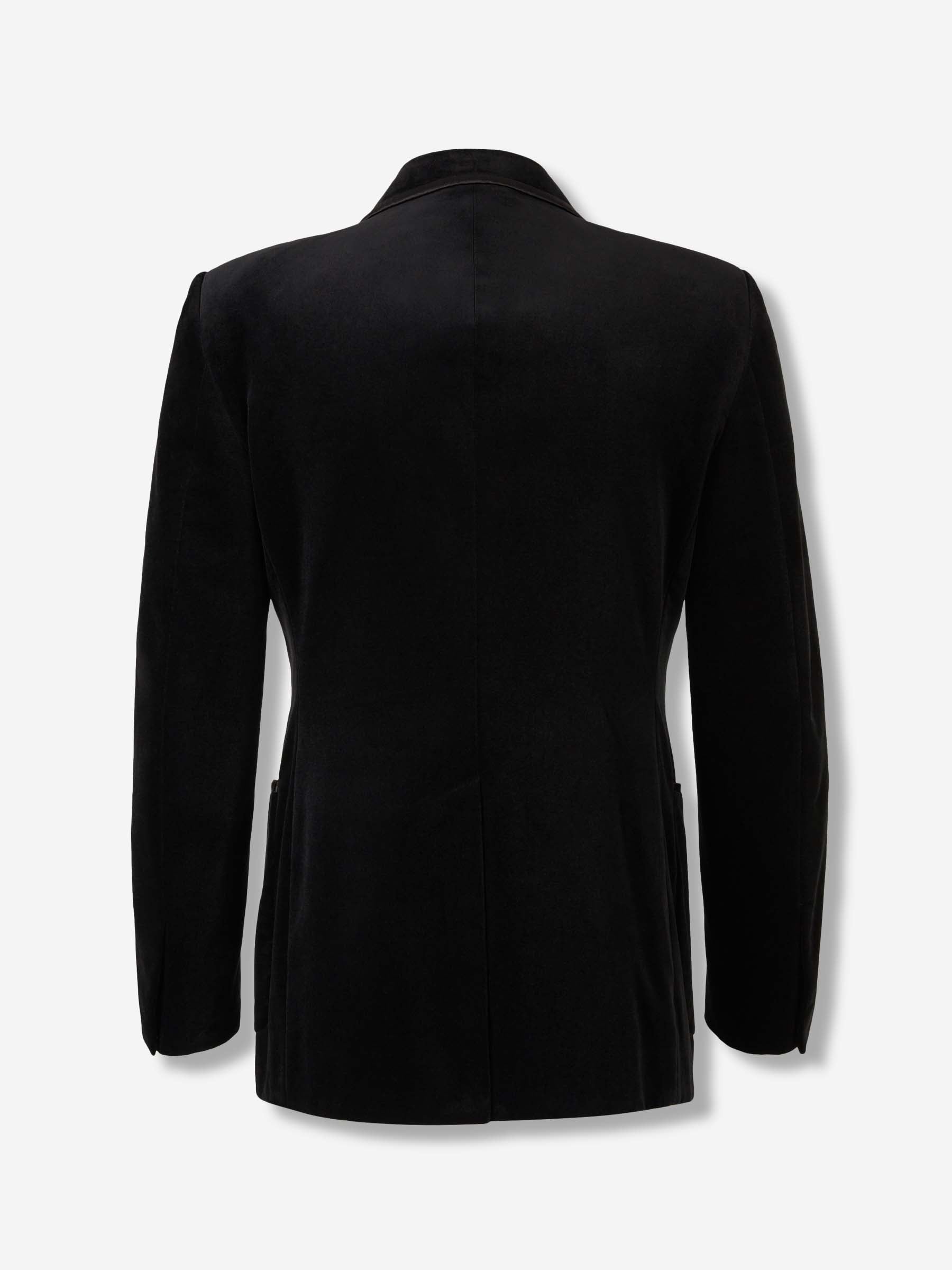 Tom Ford Hombre Barcelona Americana Cruzada Terciopelo color Negro sku 302-003625 01 - Foto 2