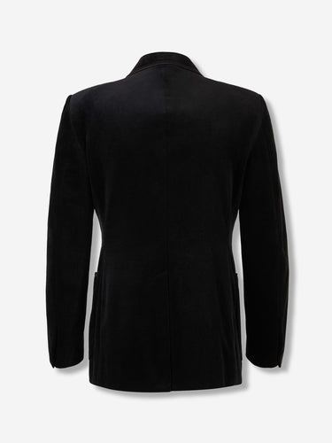 Tom Ford Hombre Barcelona Americana Cruzada Terciopelo color Negro sku 302-003625 01 - Foto 2