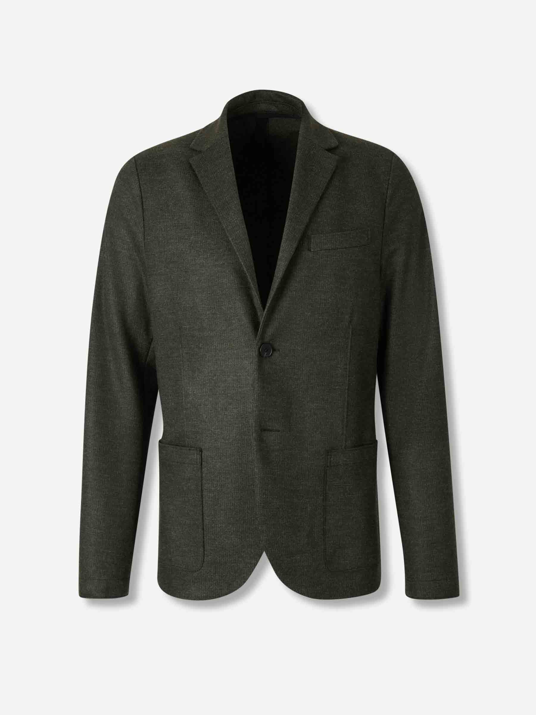 Harris Wharf Hombre Barcelona Americana Recta Lana color Verde Oscuro sku 302-003631 01 - Foto 1