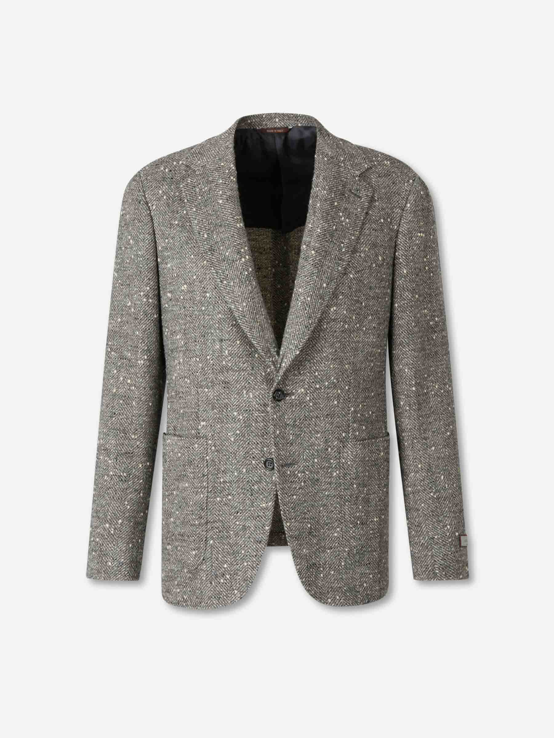 Canali Hombre Barcelona Americana Recta Espiga color Beige sku 302-003638 01 - Foto 1