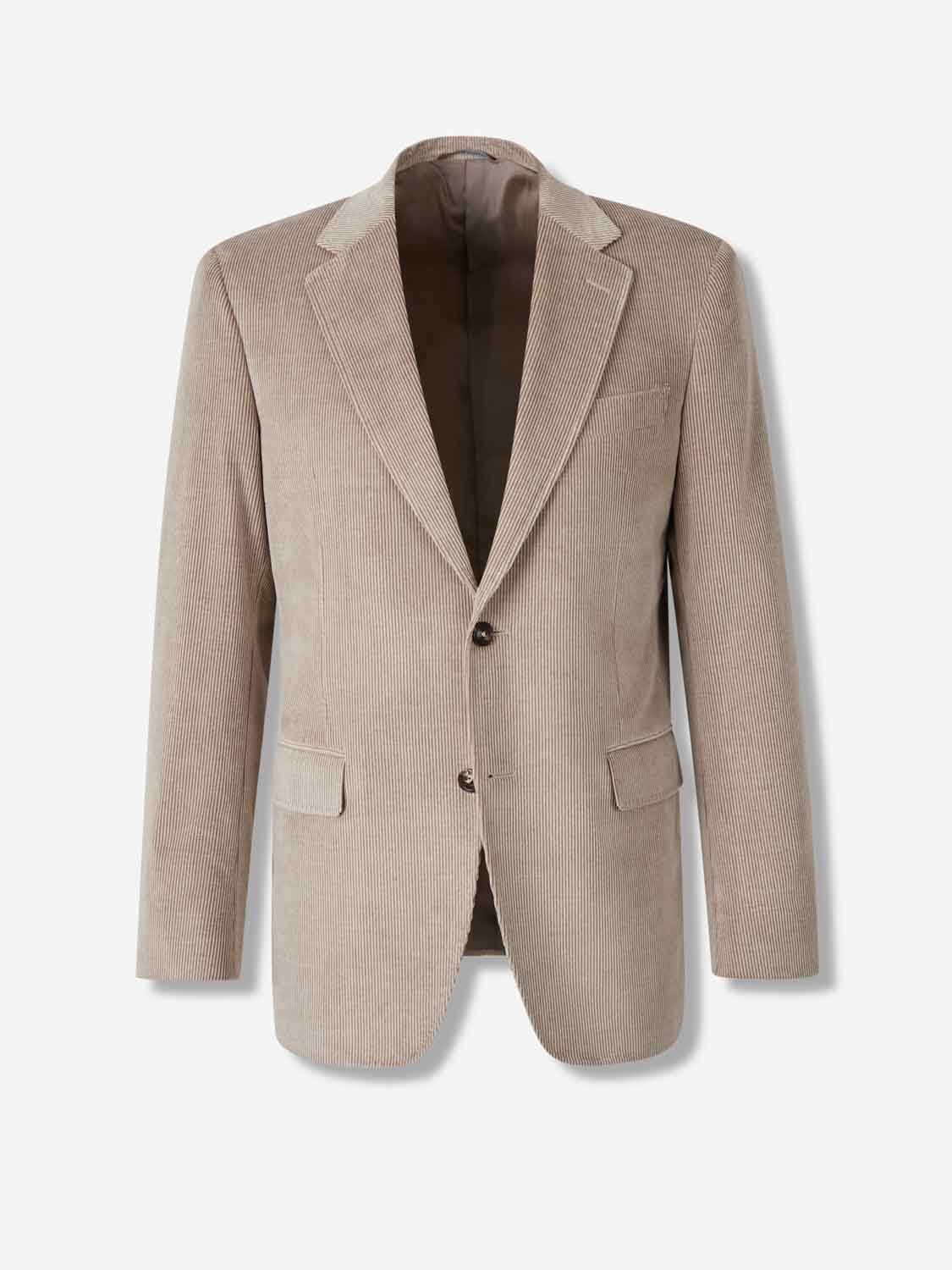 Canali Hombre Barcelona Americana Recta Pana color Beige sku 302-003641 01 - Foto 1