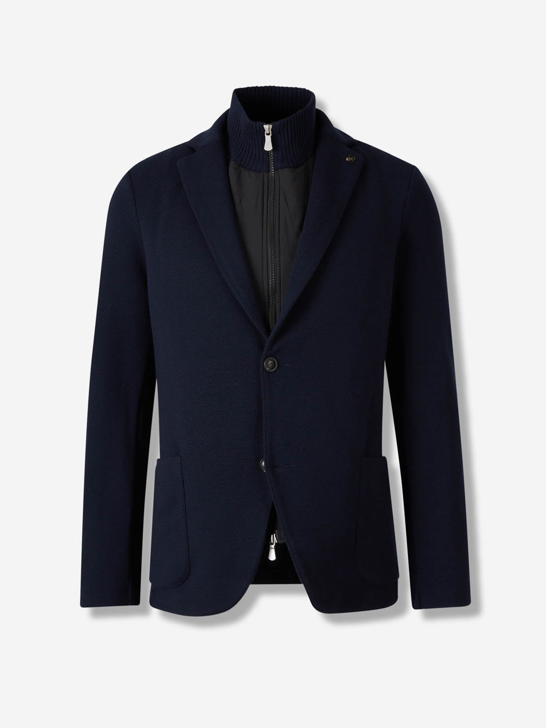 Gran Sasso Hombre Barcelona Americana Punto Lana color Azul Noche sku 302-003645 01 - Foto 1