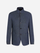 Zegna Hombre Barcelona Chaqueta Clásica Lino color Azul Marino sku 302-003658 01 - Foto 1