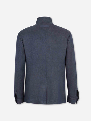 Zegna Hombre Barcelona Chaqueta Clásica Lino color Azul Marino sku 302-003658 01 - Foto 2