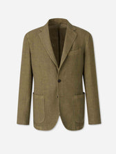Santa Eulalia Hombre Barcelona Americana Recta Lino color Verde Militar sku 302-003670 01 - Foto 1