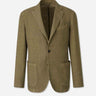 Santa Eulalia Hombre Barcelona Americana Recta Lino color Verde Militar sku 302-003670 01 - Foto 1