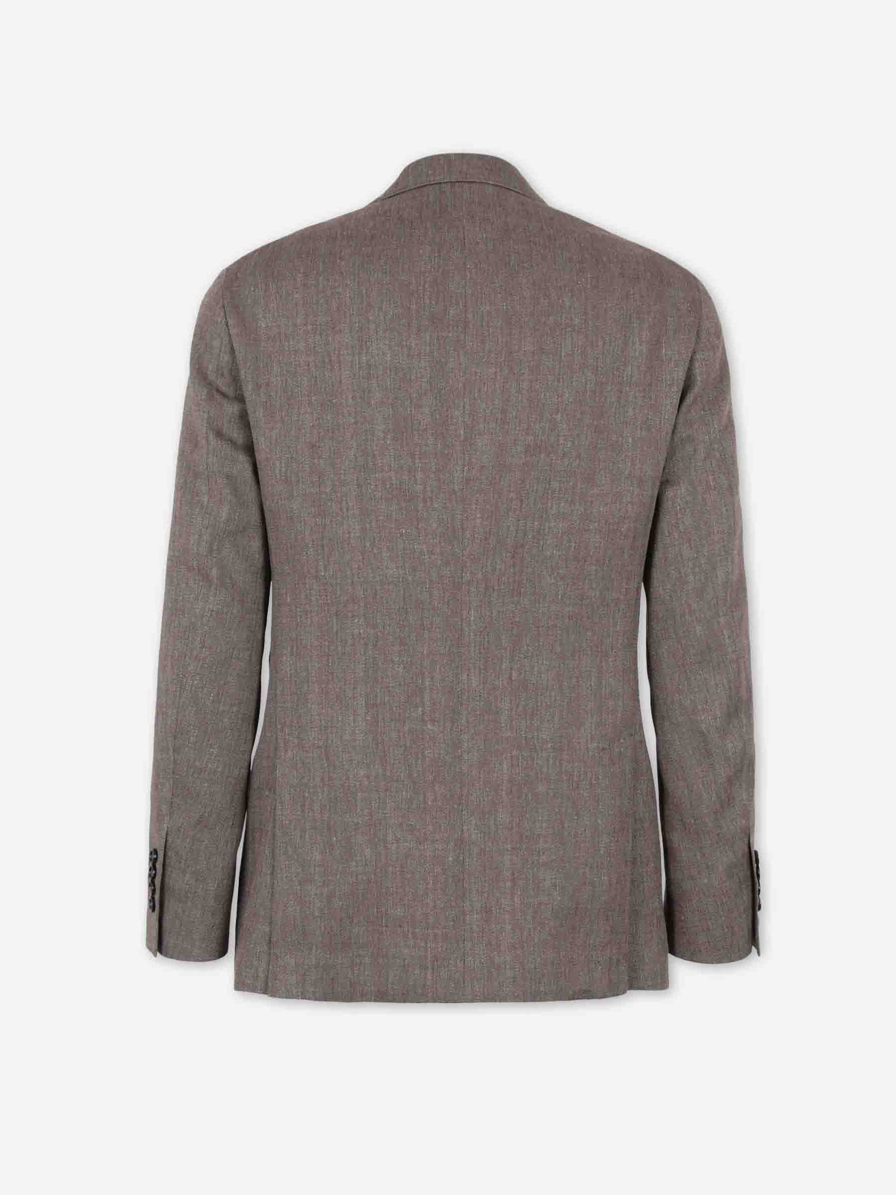 Brunello Cucinelli Hombre Barcelona Americana Cruzada Lino color Marrón sku 302-003677 01 - Foto 2