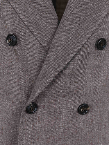 Brunello Cucinelli Hombre Barcelona Americana Cruzada Lino color Marrón sku 302-003677 01 - Foto 3