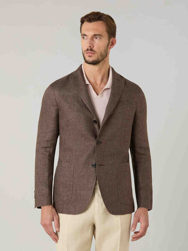 Boglioli Hombre Barcelona Americana Recta Lino color Marrón sku 302-003680 01 - Foto 2